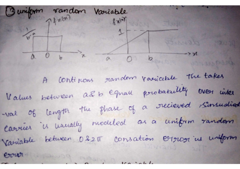Uniform Random Variable Short Answer Pdf