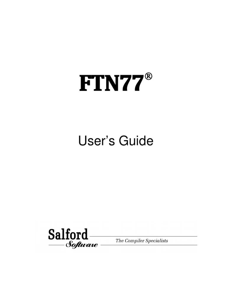 77 User Guide | PDF | Parameter (Computer Programming) | Subroutine