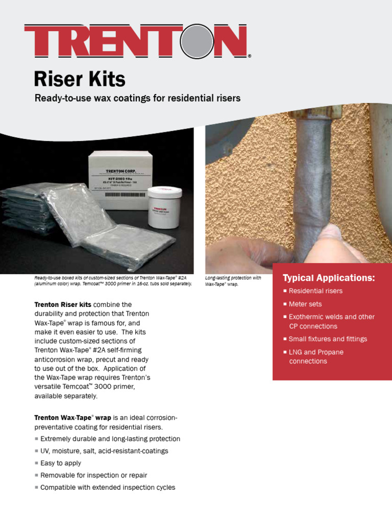 Trenton Riser Repair Kits Overview | PDF | Corrosion | Industrial Processes