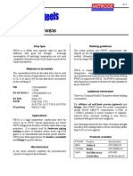 Consumables Wb36: Alloy Type Welding Guidelines