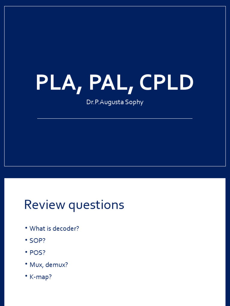 CPLD, PAL, and PLA Overview | PDF