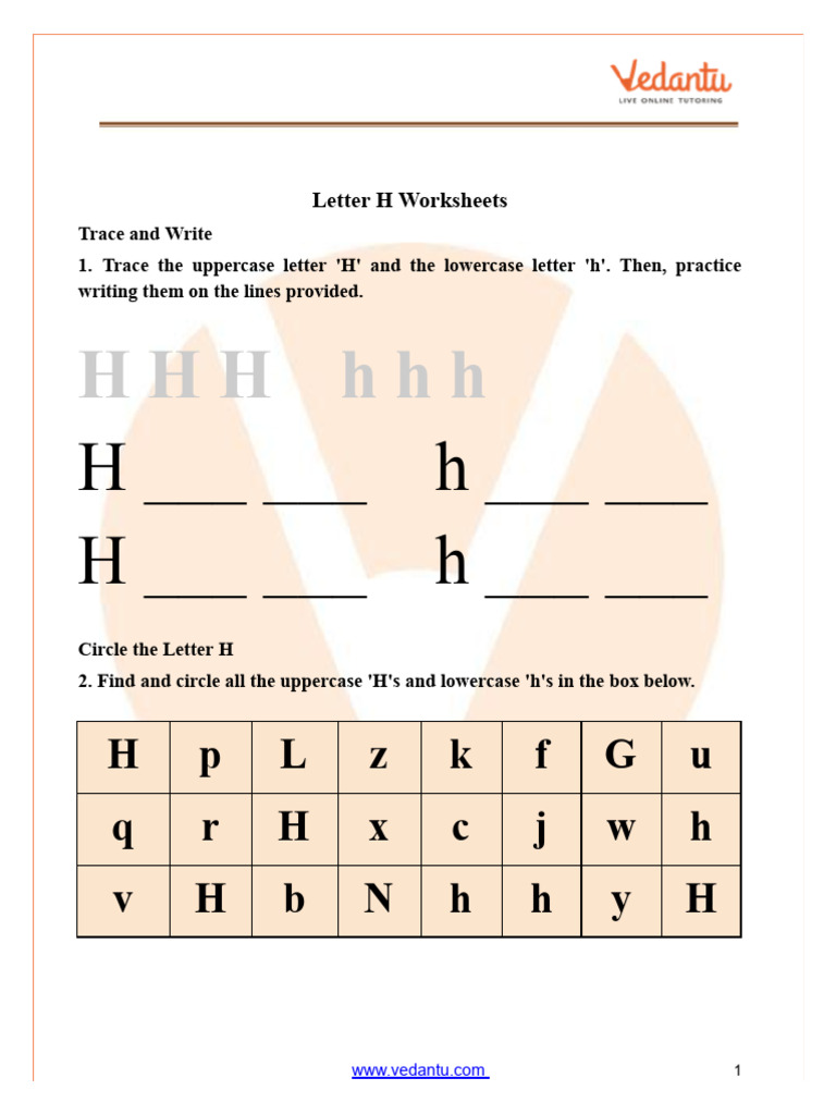 Letter H Worksheets for Kids | PDF | Chess Theory | Chess