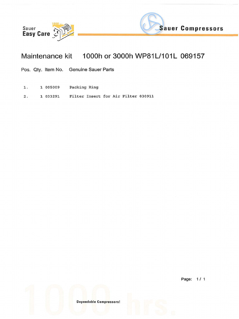 Maintenance Kits 1 | PDF