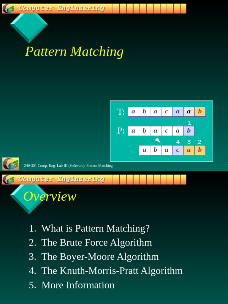 Pattern Matching Algorithms Overview | PDF | String (Computer Science ...