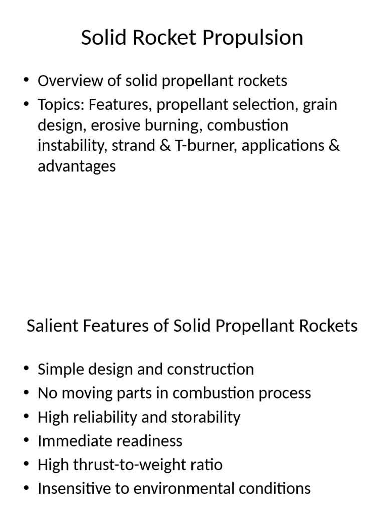 Solid Rocket Propulsion Overview | PDF | Rocket Propellant | Rocket