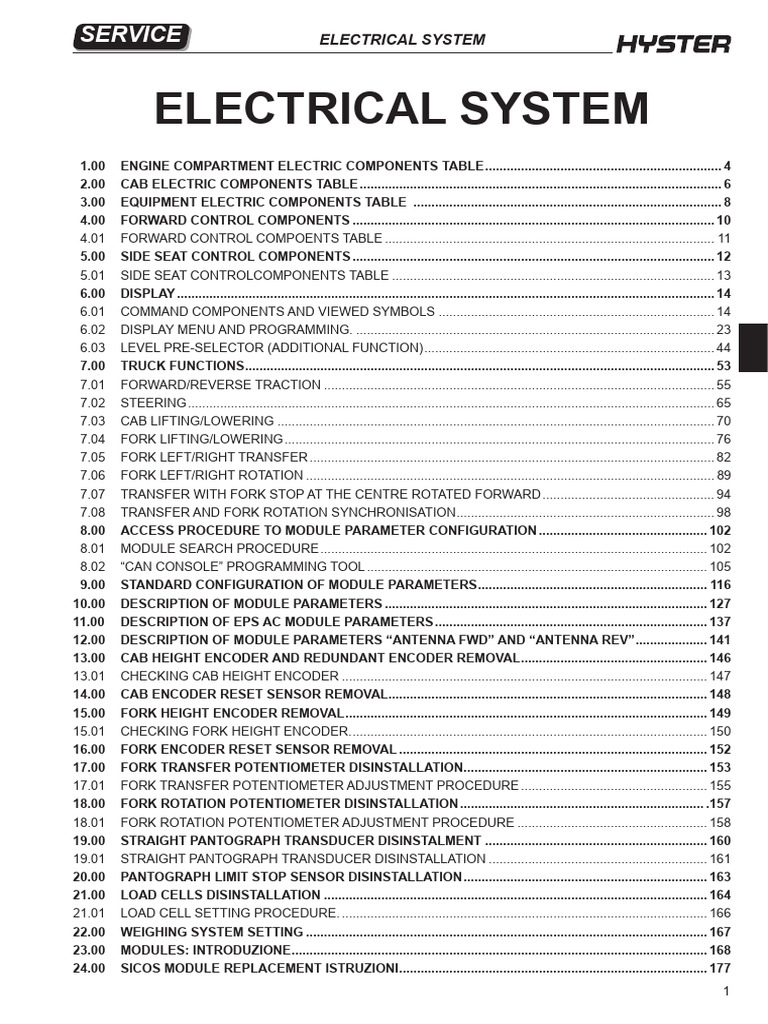 Electrical System | PDF | Elevator | Brake