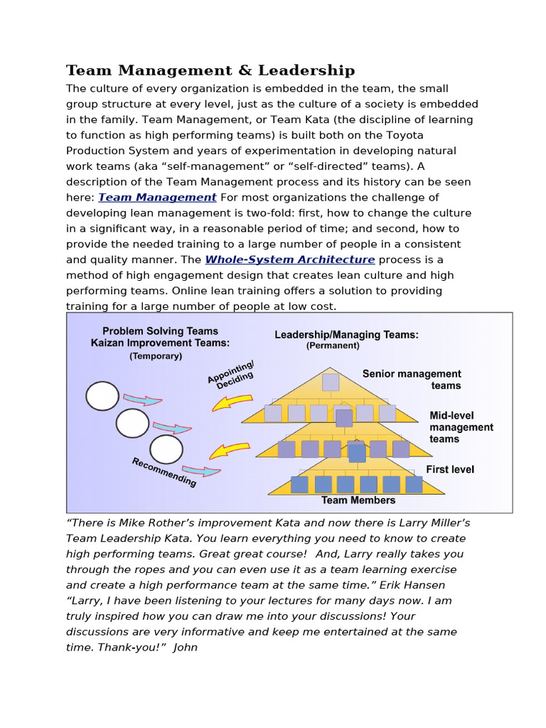 High Performing Teams Training Guide | PDF | Kata | Human Communication