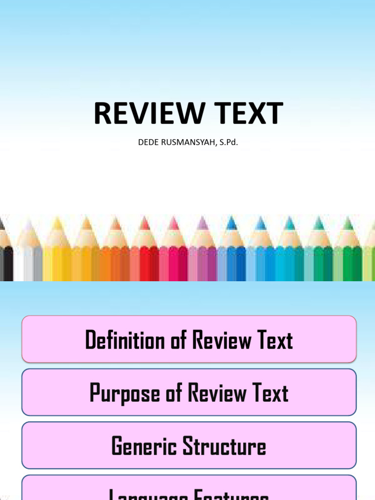 Structure and Purpose of Review Text | PDF