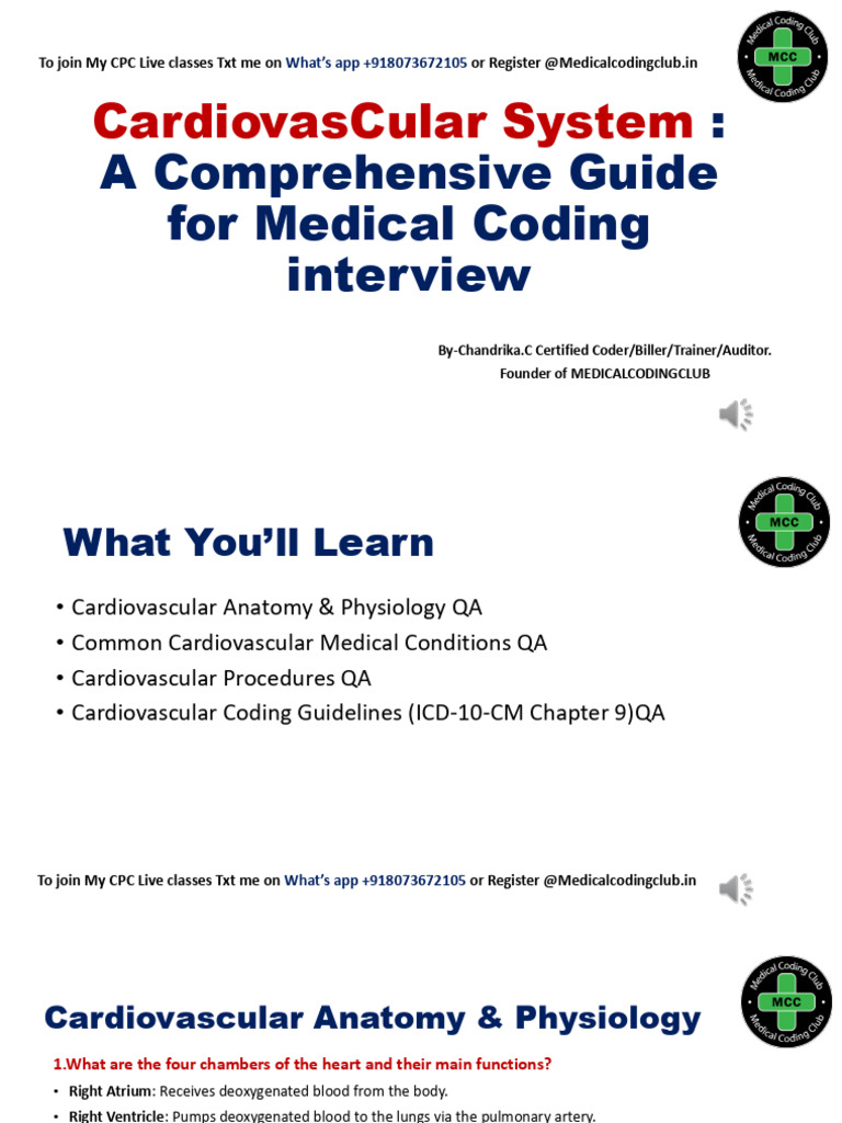 Cardiovascular Coding Guidelines Guide | PDF | Heart | Circulatory System