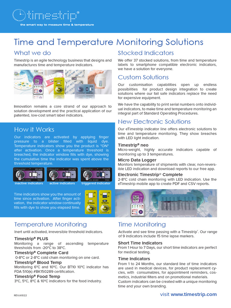 Timestrip: Innovative Time & Temp Indicators | PDF