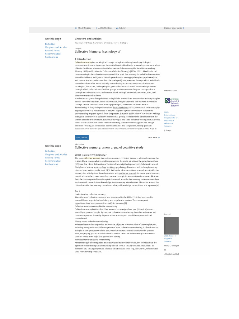 Concept Collective Memory | PDF