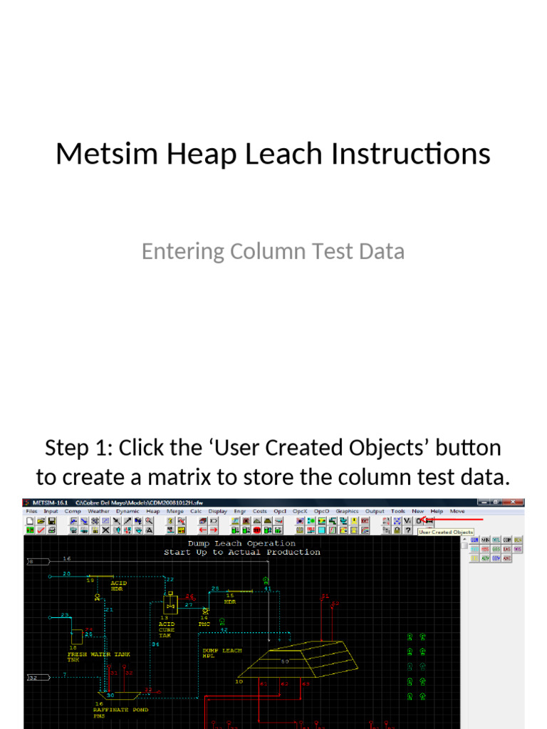 Metsim Heap Leach Data Entry Guide | PDF