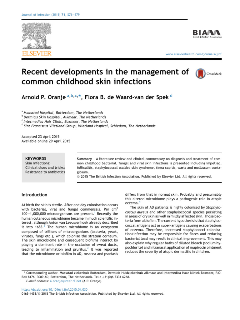 Childhood Skin Infection Management | PDF | Methicillin Resistant ...