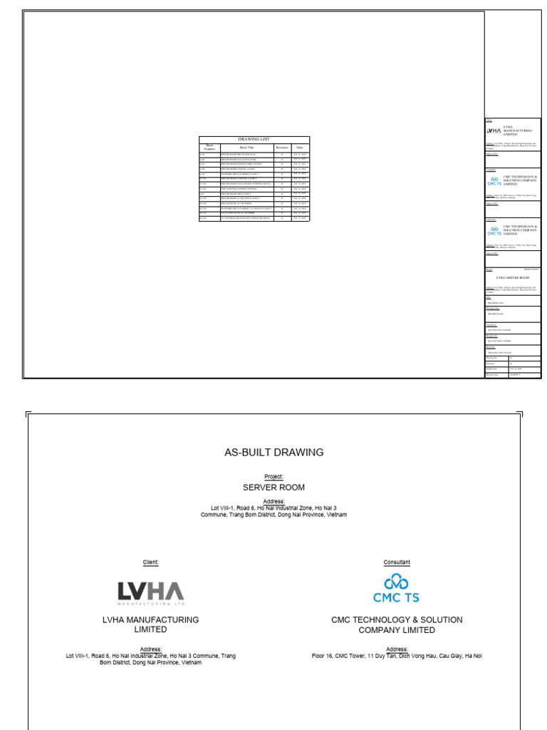 LVHA Server Room As-Built Drawing | PDF | Manufactured Goods