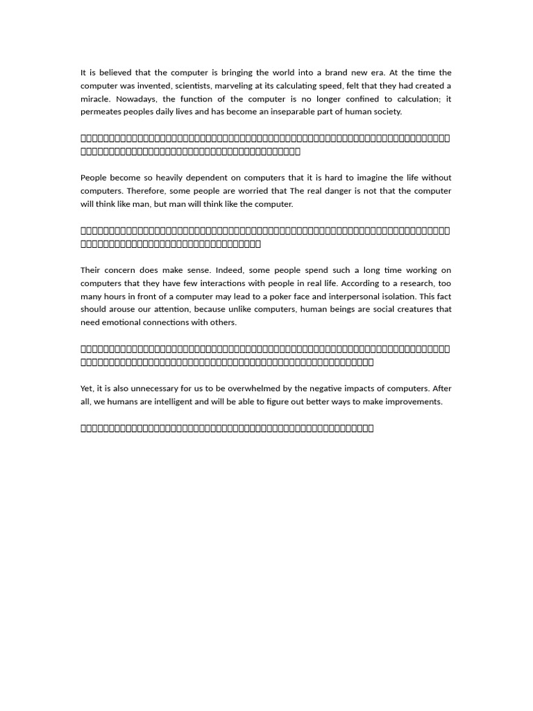 The Impact of Computers on Society | PDF