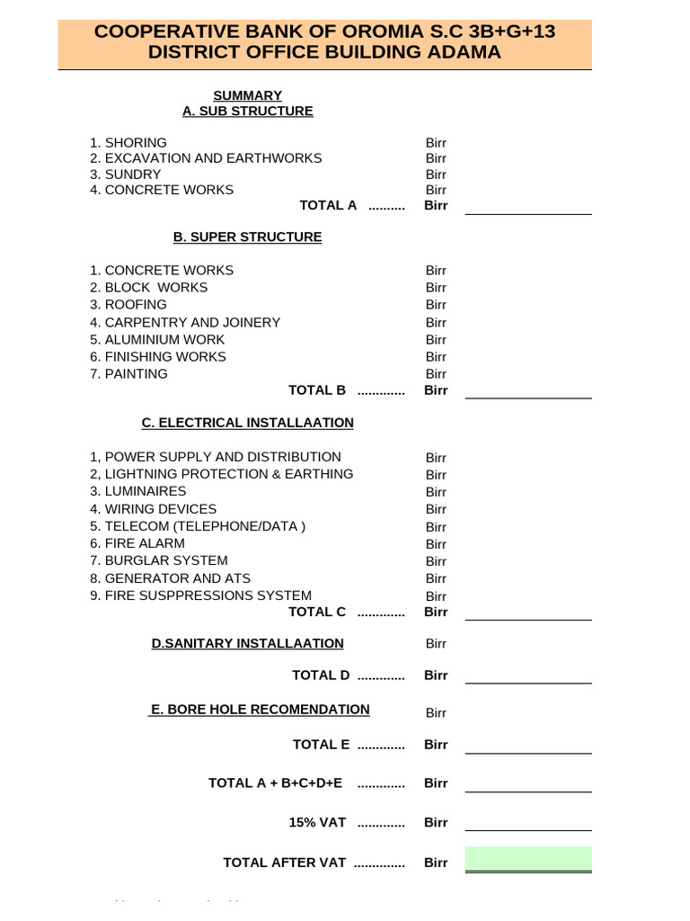 Interim Payment Breakdown for Construction | PDF | Beam (Structure) | Chess