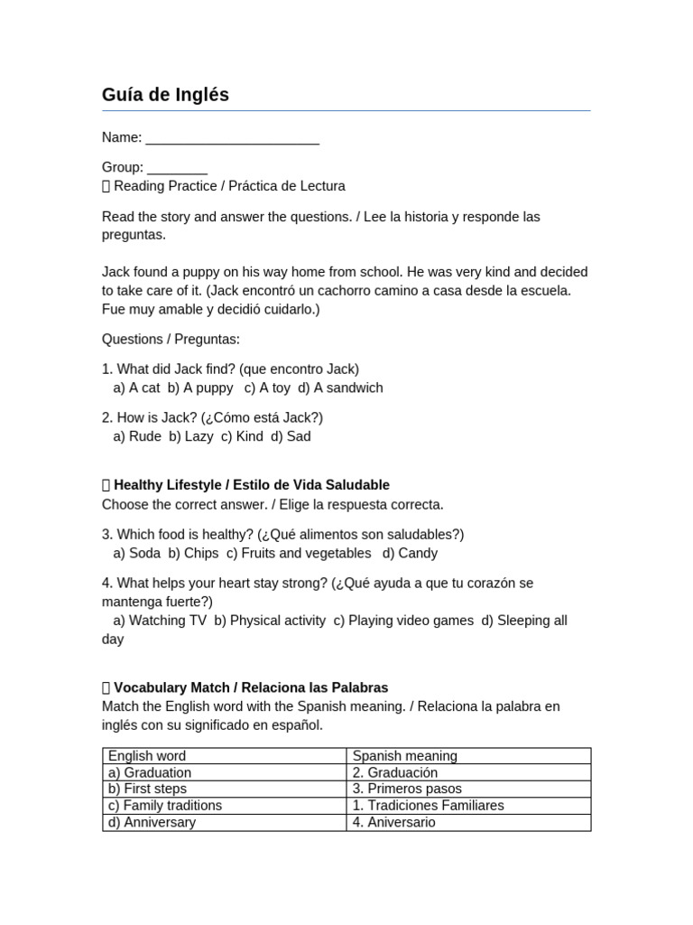 Guia de ingles - copia | PDF