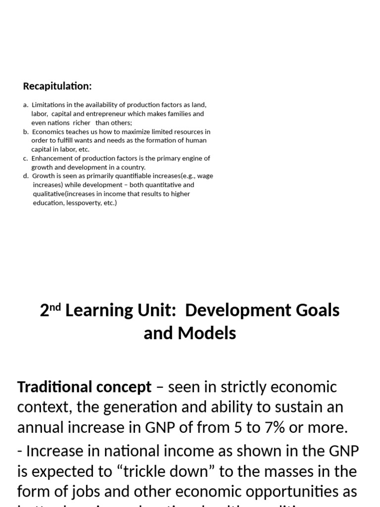 Economic Growth and Development Models | PDF | Economics | Poverty