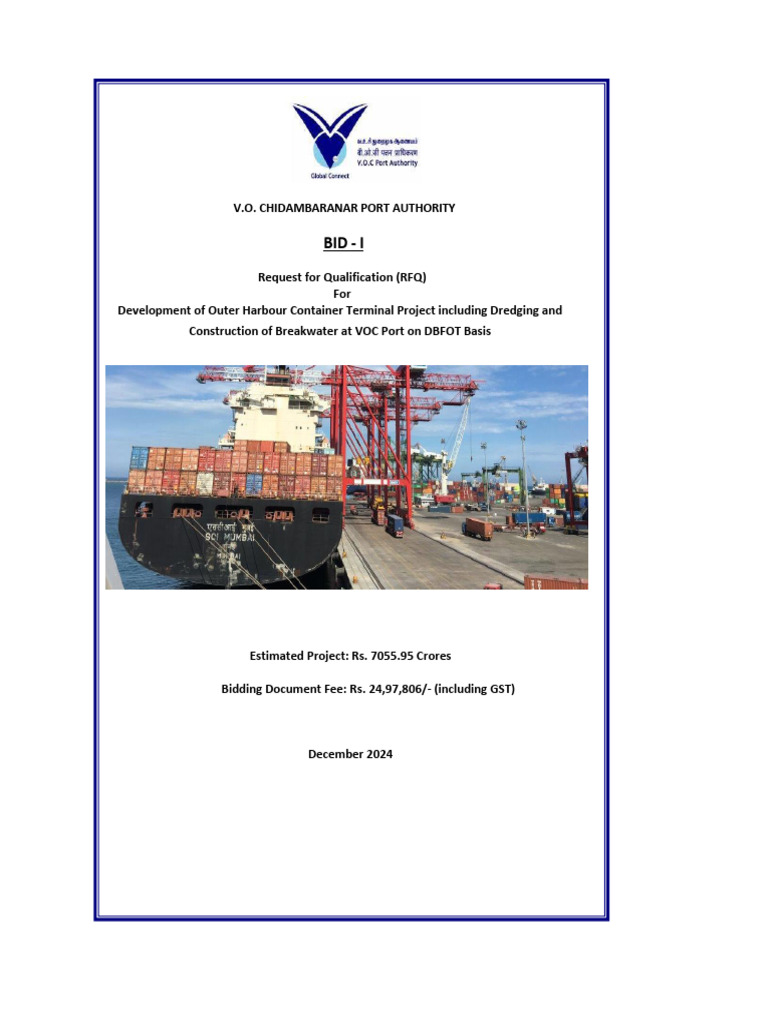 RFQ for VOC Port Container Terminal Project | PDF