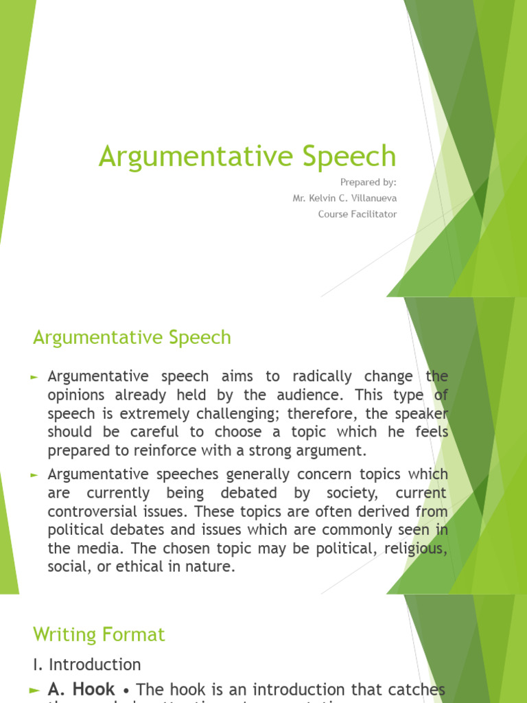 Guide to Crafting Argumentative Speeches | PDF | Essays | Paragraph
