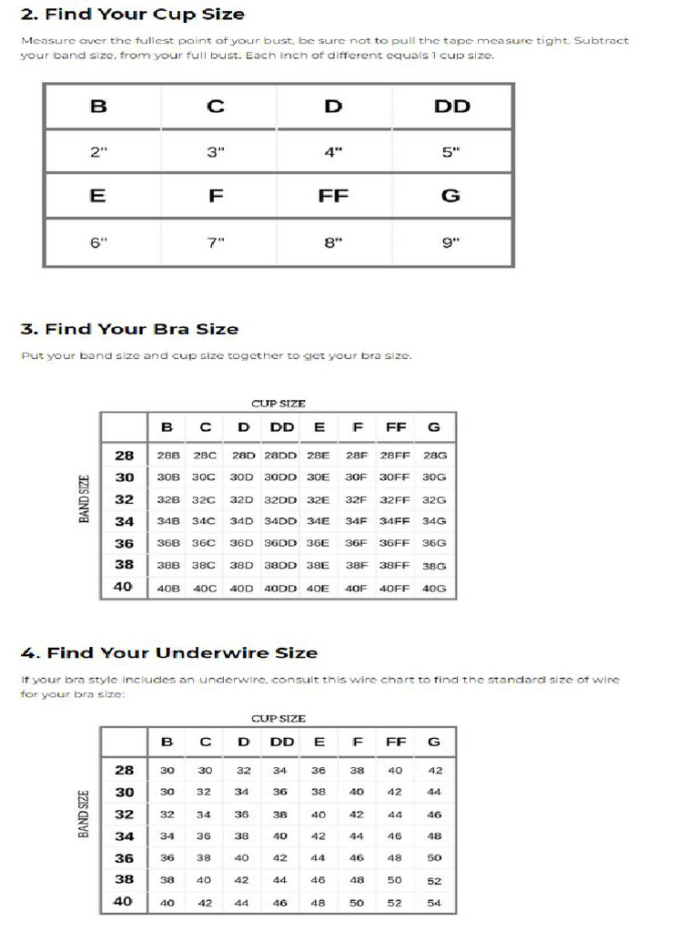 Bra Cup Size | PDF