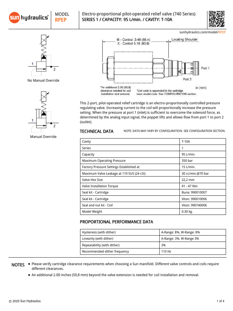RPEP Electro-Proportional Relief Valve | PDF | Valve | Manufactured Goods