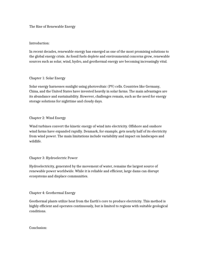 The Rise of Renewable Energy | PDF | Renewable Energy | Wind Power