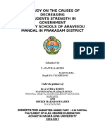 A Study On The Causes of Decreasing Students Strength in Government Primary Schools of Araveedu Mandal in Prakasam District