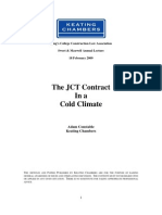 JCT Contract in A Cold Climate 1 - Notes