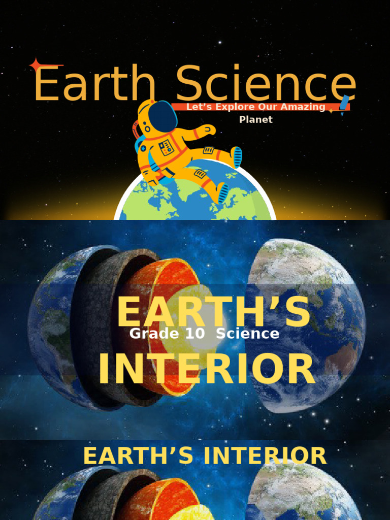 Layers of The Earth's Structure Science in Blue Yellow Hand Drawn Style ...