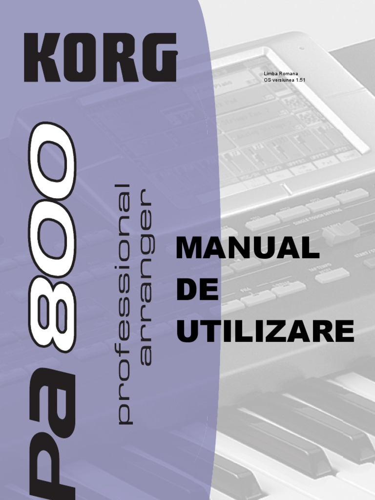 シンバル Manual Korg Pa 800 | PDF