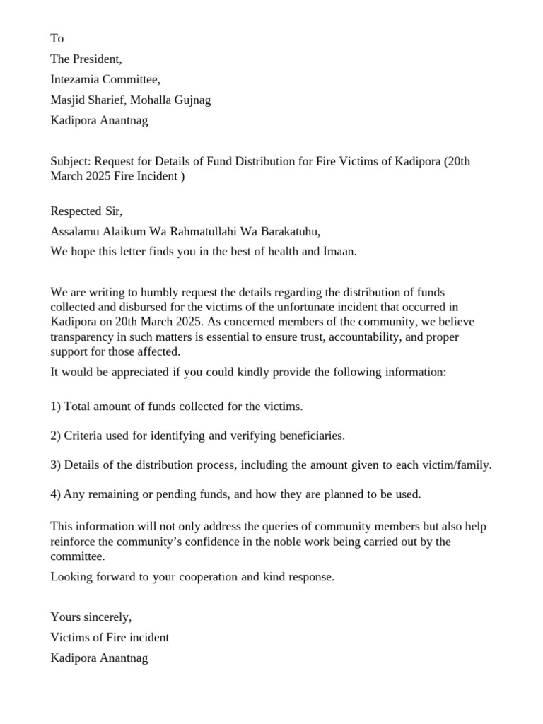 Fire Victims | PDF