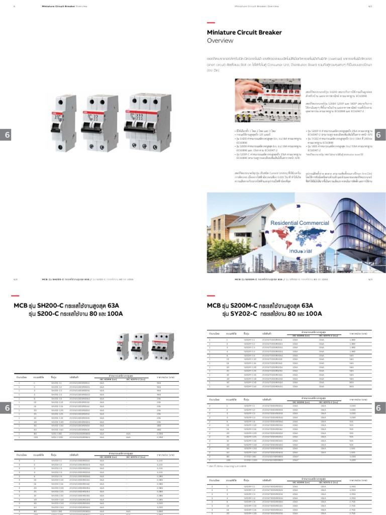 Miniature Circuit Breaker Guide | PDF | Electric Power Distribution ...