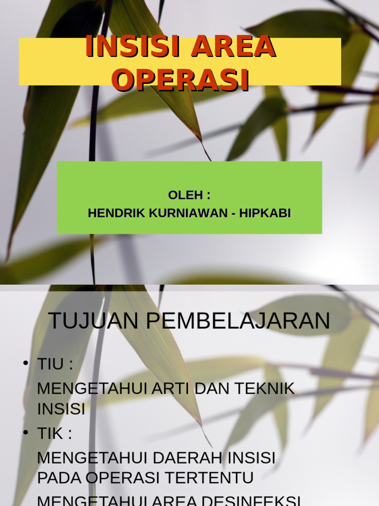 Teknik dan Prosedur Insisi Operasi | PDF