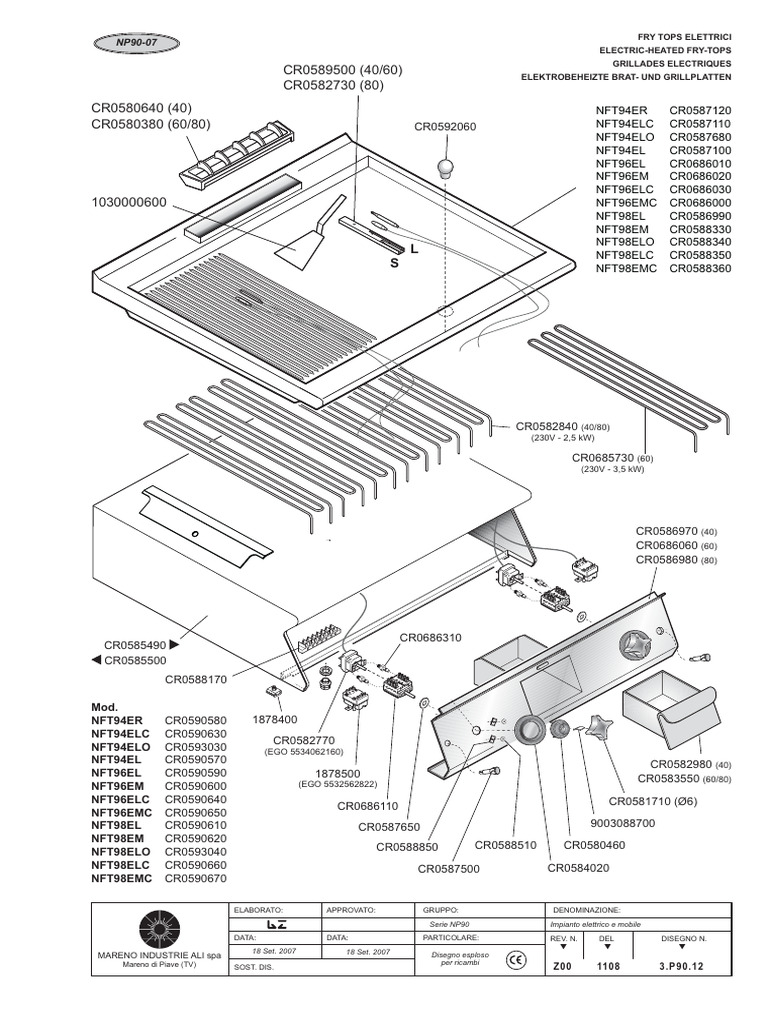 Mareno Nft98el Fry Top Grill | PDF