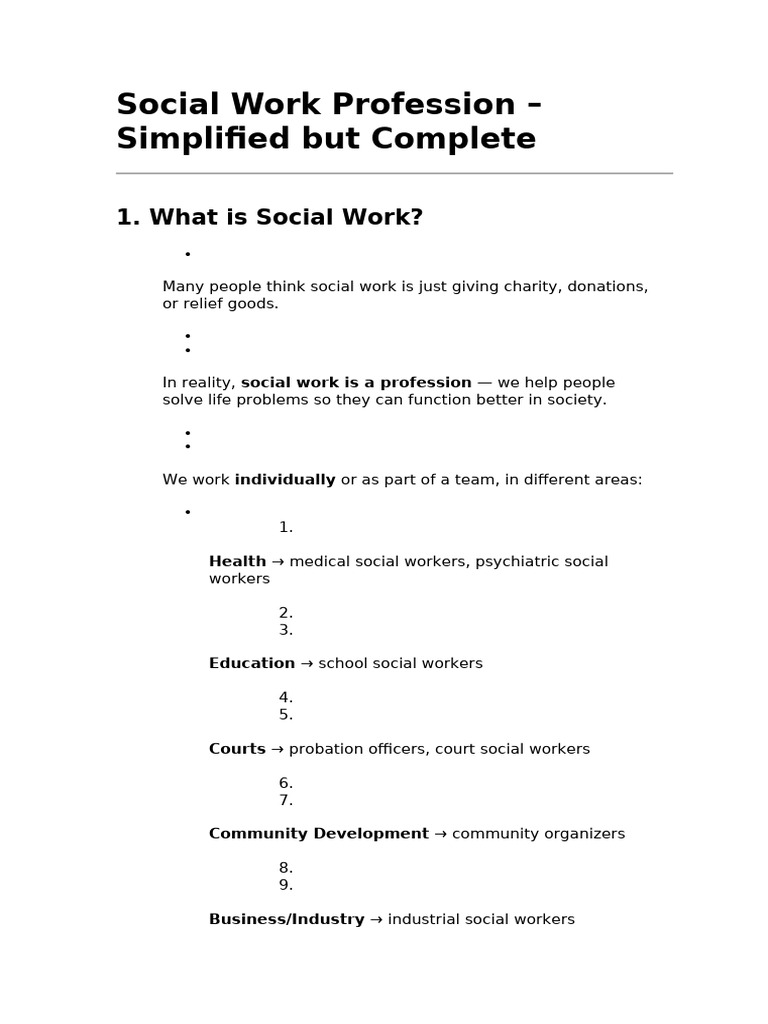 Understanding the Social Work Profession | PDF | Social Work | Psychology