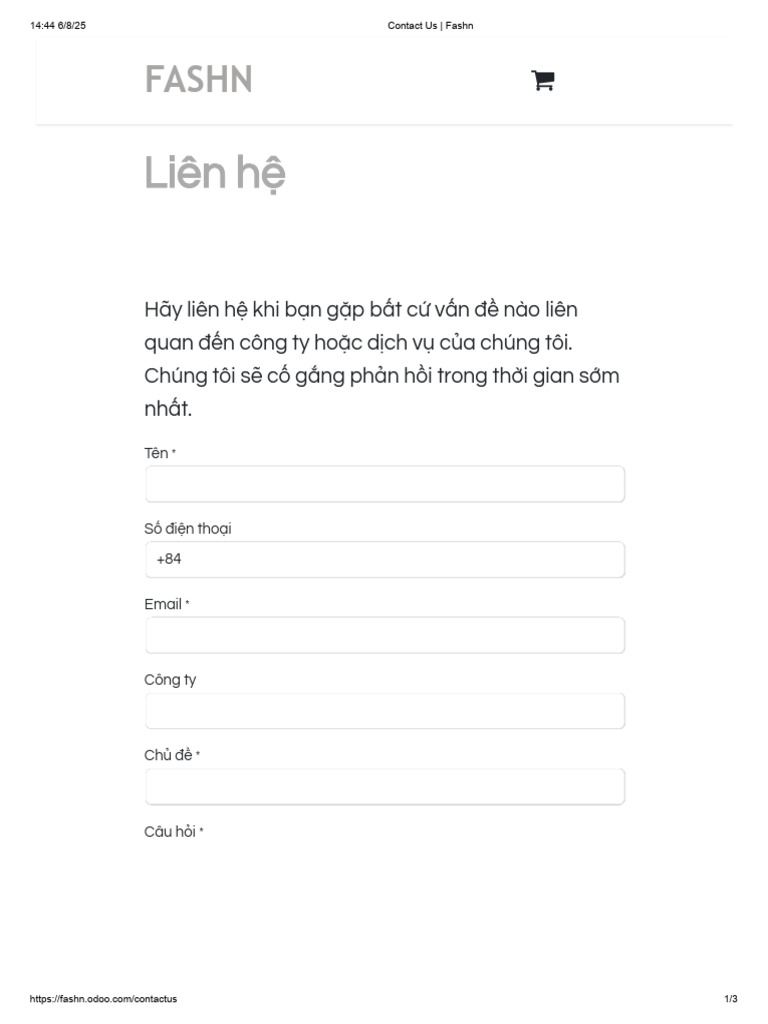 Liên hệ: Fashn | PDF