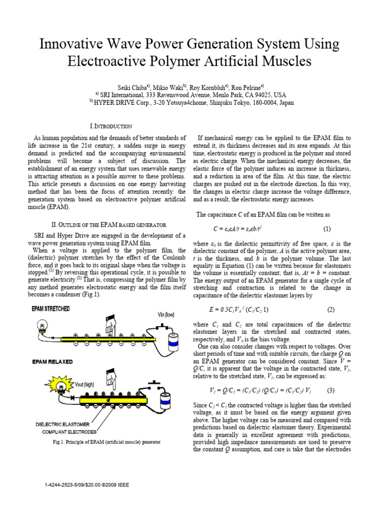 Wave Power Generation with EPAM Technology | PDF | Capacitance ...
