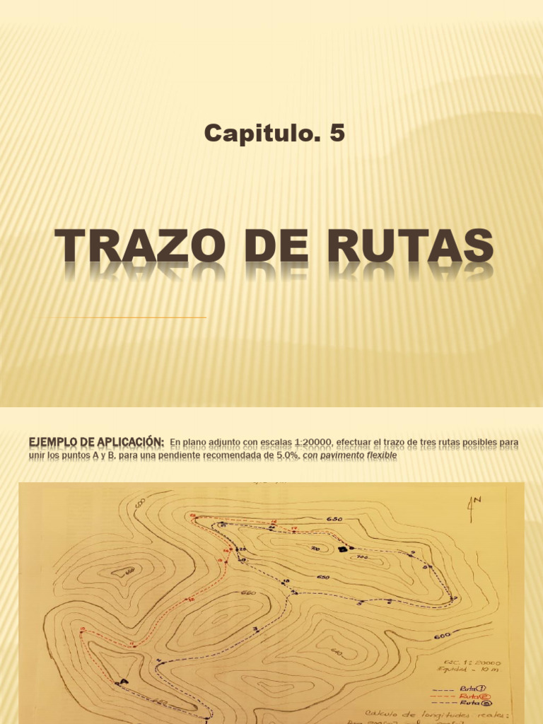 Trazado de Rutas con Pendiente 5% | PDF