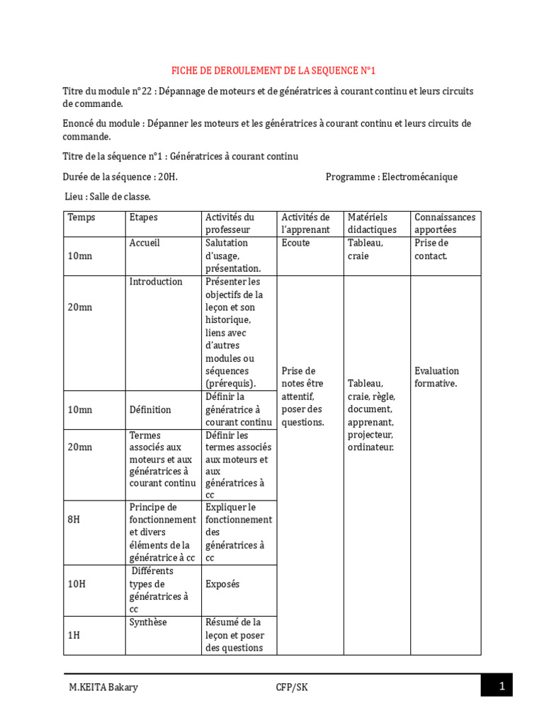 Génératrices à courant continu : Module 22 | PDF | Générateur ...