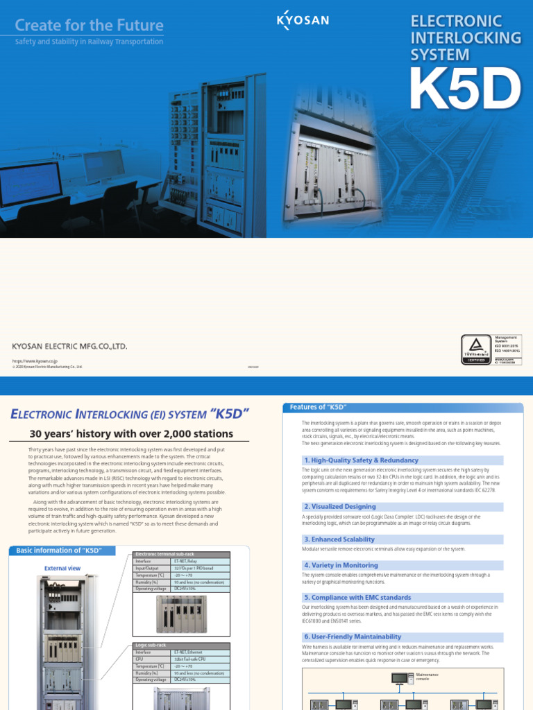 Kyosan K5D Electronic Interlocking System | PDF | Computer Terminal ...