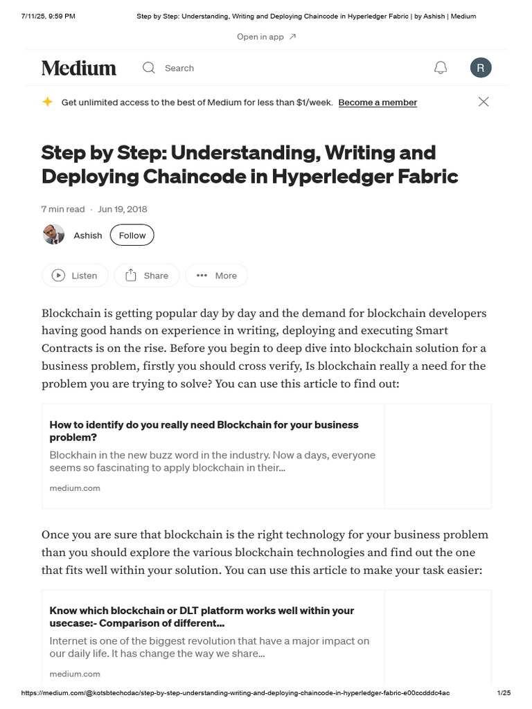 Step by Step - Understanding, Writing and Deploying Chaincode in ...
