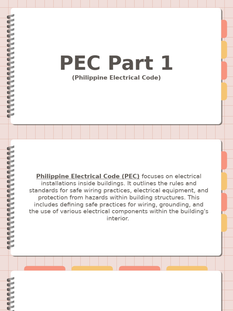Pec 1 Presentation | PDF | Electrical Wiring | Electrical Connector