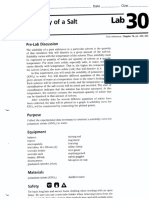 Investigating The Solubility of A Salt and The Effects Temperature Has On It