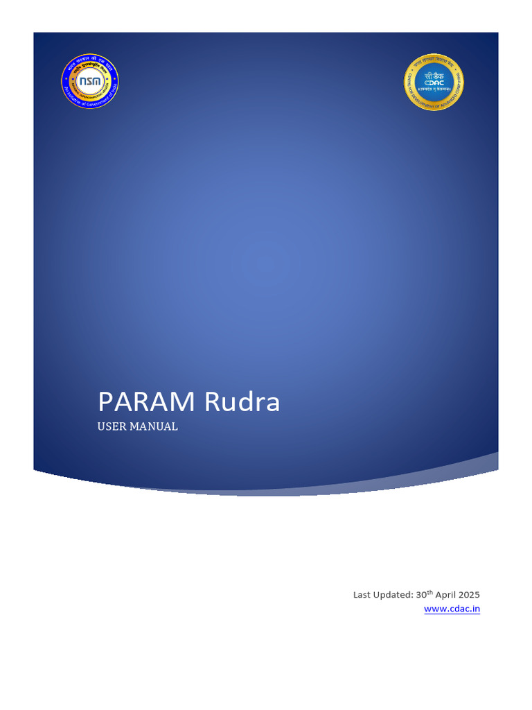 PARAM Rudra User Manual Overview | PDF | Computer Cluster | Computer ...
