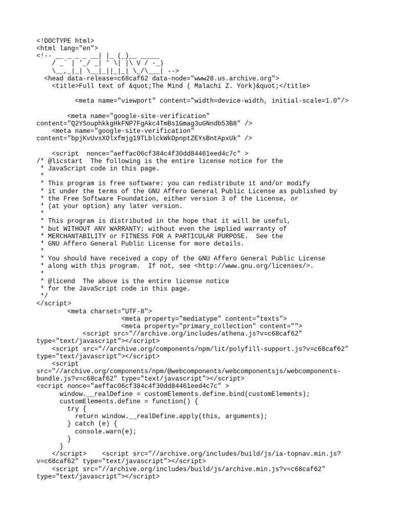 The Mind (Malachi Z. York) - Djvu | PDF