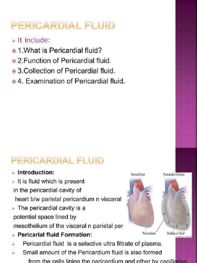 Pericardial Fluidss | PDF