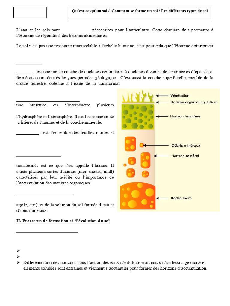 Formation et caractéristiques des sols | PDF | Sol (pédologie ...