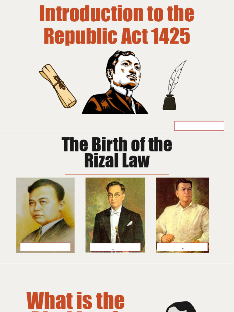 Overview of Republic Act 1425: Rizal Law | PDF | Philippines