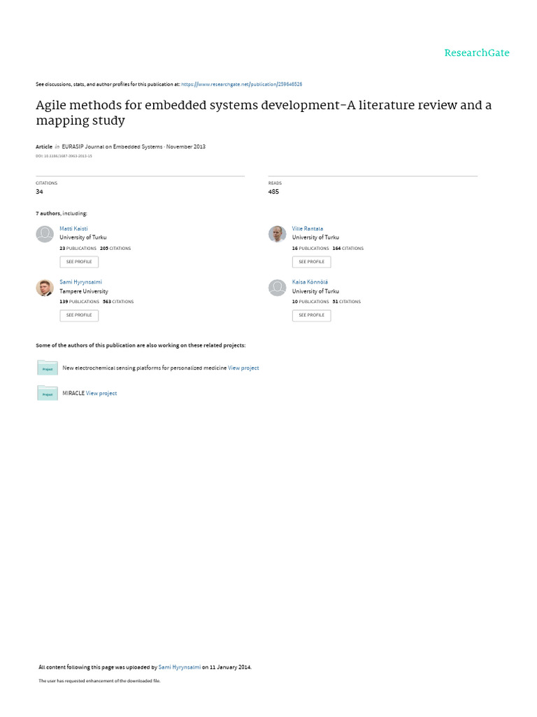 Agile Methods in Embedded Systems | PDF | Agile Software Development ...